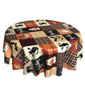 Halloween Spooky Cat Round Tablecloth 60 Inch Pumpkin Fall Kitchen Decor