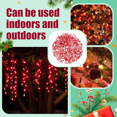 Remagr 360 Pcs Red 2.5V Christmas Mini Replacement Bulbs Bulk for Incandescent String Lights - Indoor Outdoor Decor