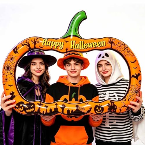 Inflatable Pumpkin Halloween Photo Booth Frame - Orange Pumpkin Variation