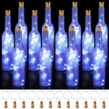 Frosted Wine Bottle Lights Set - 12 x 375ml Cork Fairy Lights with 30 LEDs