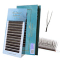DeceMars 2D Y Shaped Russian Volume False Eyelashes Brown 0.07mm, 8-14mm Mix