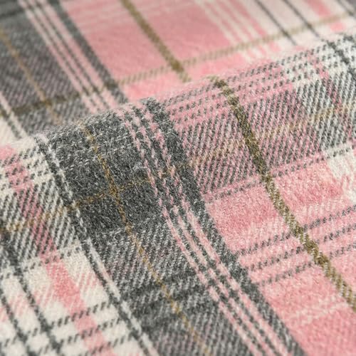 Pink Grey Farmhouse Table Runner 13x72 Inch Spring Holiday Kitchen Decor