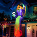 10FT Giant Halloween Inflatable Pumpkin Man Decor with LED Lights
