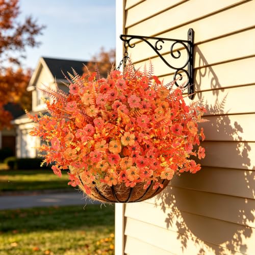 Mix Fall Artificial Flowers Set - 16pcs Silk Flowers with Eucalyptus & Ferns