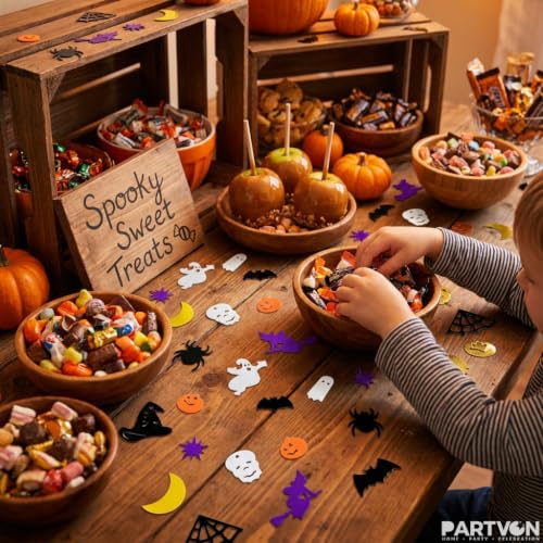 Halloween Confetti Glitter Table Decor - 5 Colors & 12 Styles, Party Supplies