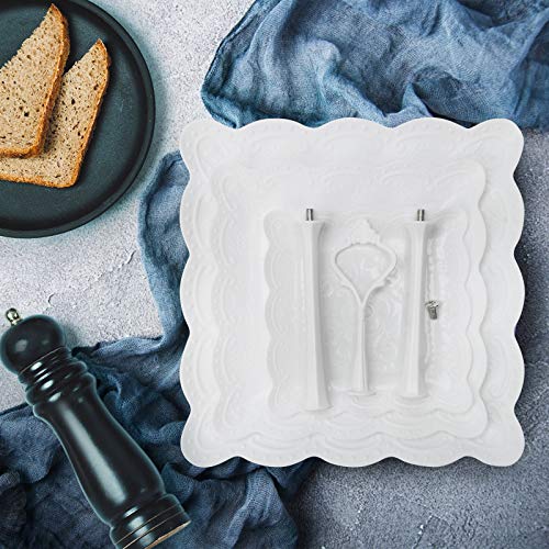 Coitak 3-Tier Plastic Cupcake Stand - Square Rod Variation