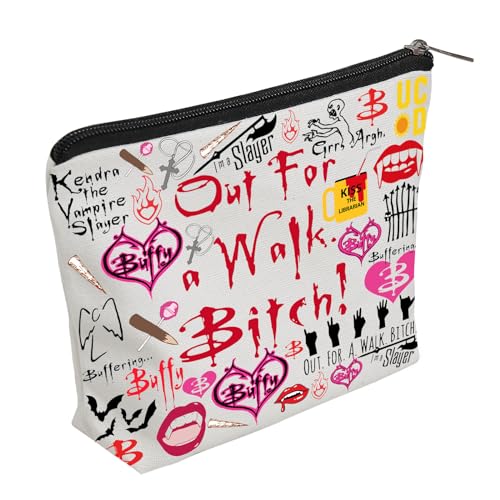 Buffy Inspired Makeup Pouch Bag - Vampire Slayer Cosmetic Bag Halloween Gift - Variation B