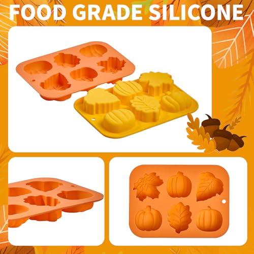 Pumpkin Silicone Molds - Fall Autumn Maple Leaf & Pumpkin Candy & Ice Trays - Variation of Pumpkin