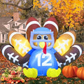 8FT Thanksgiving Inflatable Turkey with LED Lights - Outdoor Garden Decor - Variation of Turkey #12