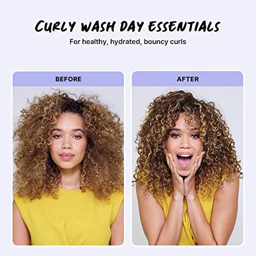 COLOR WOW Cleanse & Quench Wash Day Duo for Curly Hair - 100% Clean Shampoo & Lubricating Conditioner