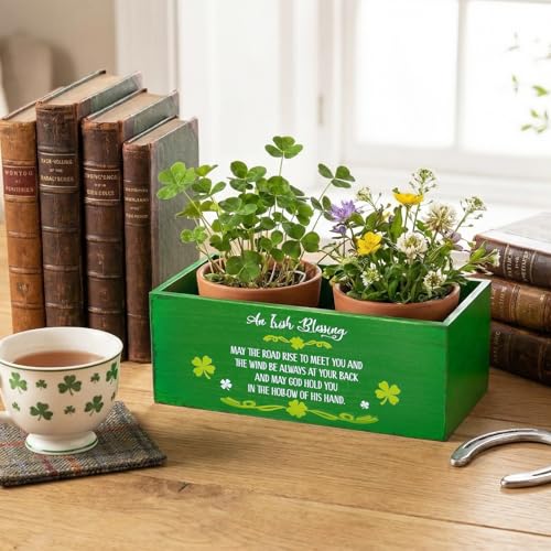 Wooden Shamrock Candy Bowl for St. Patrick's Day Irish Celebration