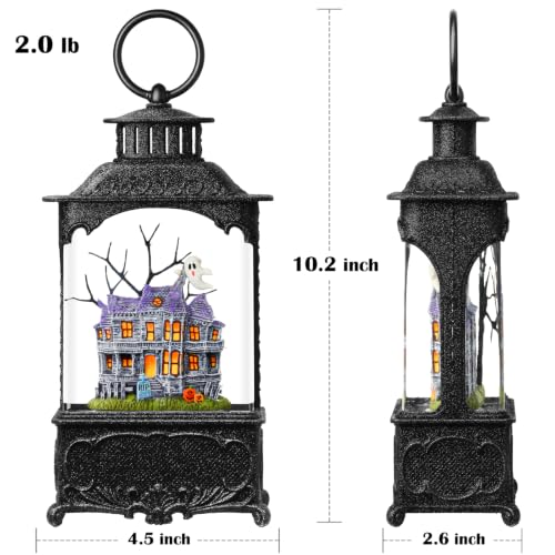 Halloween Snow Globe Lantern - Haunted House Variation Indoor Halloween Decoration