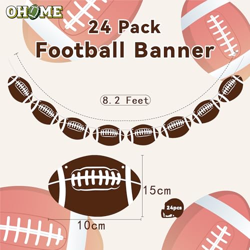 Football Party Decorations Banner - Brown, 24-Pendant Game Day Wall Decor