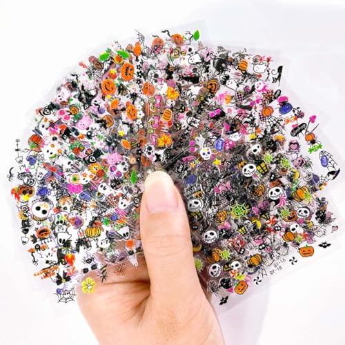 Halloween Nail Stickers Set - Style 14, 30 Sheets for Kids & Adults