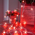 10ft Red Cherry Blossom Flower Fairy Lights String USB & Battery Operated