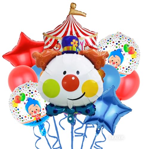 Clown Balloons Set for Carnival Circus Birthday Party Decorations - 10 pcs