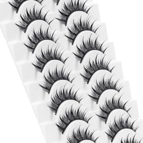 Losha Spiky False Eyelashes Wet Look Manga Lashes - 10P Wet01