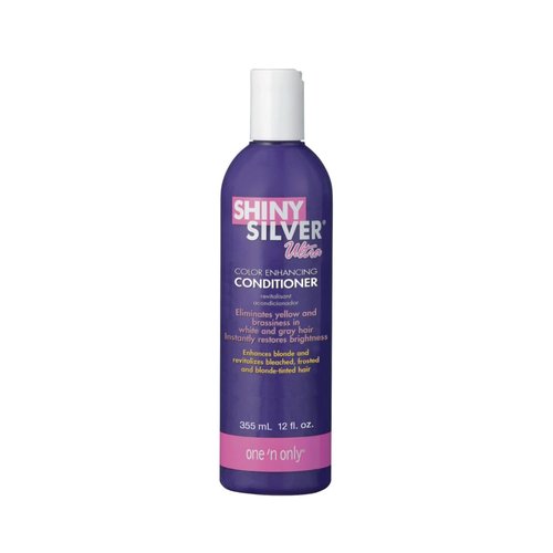 One 'n Only Shiny Silver Conditioner - Purple Formula to Neutralize Yellow Tones | Restores Shine & Moisture for Blonde, Gray & Highlighted Hair (12 oz)