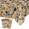 Stone Rock Party Tablecloth Set - Medieval Halloween Birthday Decorations