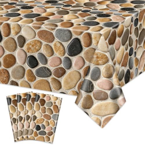 Stone Rock Party Tablecloth Set - Medieval Halloween Birthday Decorations