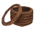 Natural Grapevine Wreath Set - 7 Pieces 12 Inch Brown DIY Craft Base