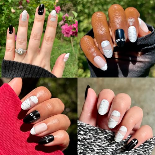 Halloween Mummy Press-On Nails - Salon-Quality Fake Nails for Spooky Manicure