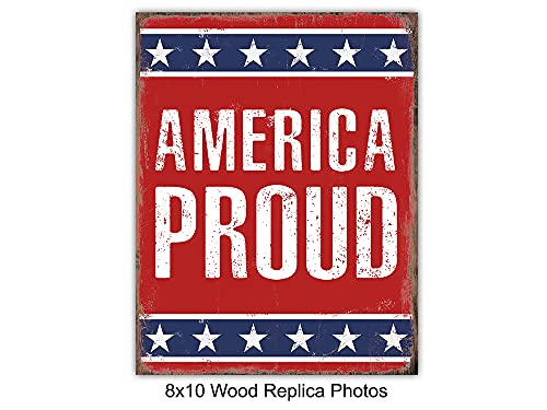 American Flag Wall Art - Patriotic & Religious Decor for Home & Office