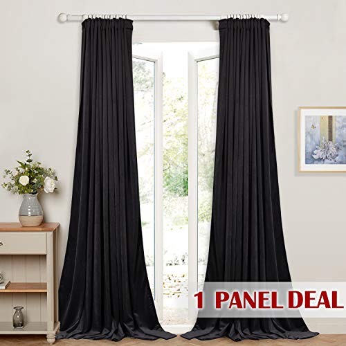 Black Velvet Curtains - Fullness Style 72 x 96 Inches - Pack of 1
