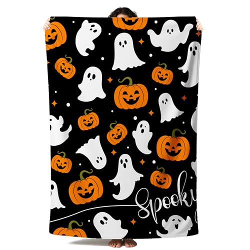 Halloween Blanket Flannel Throw for Couch Bed Camping 50x60 Inches