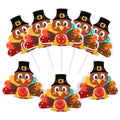 Thanksgiving Turkey Lollipop Paper Cards - Fall Candy Wrapping Decorations Set of 48