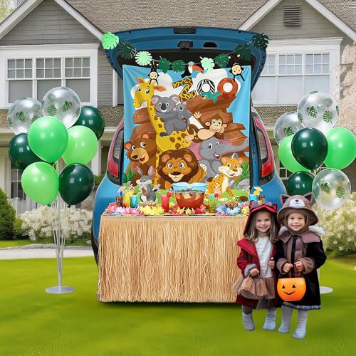 Panelee Halloween Religious Trunk or Treat Car Decorations Kit - Zoo Variation