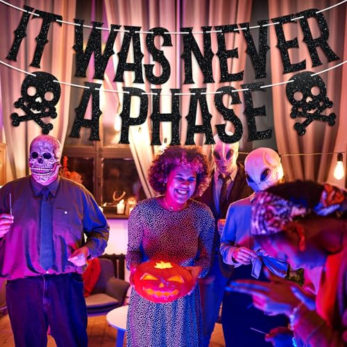 Gothic Birthday Banner - It Was Never a Phase Sign for Milestone Celebrations
