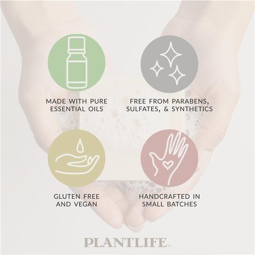 Plantlife Sandalwood Bar Soap - Moisturizing & Soothing Handcrafted Soap - 4oz Plant-Based Formula