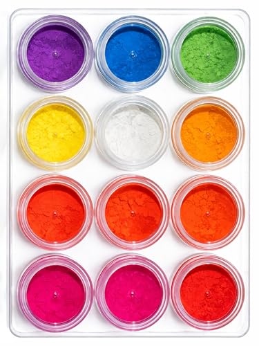 Neon Face Body & Nail Paint Pigment Powder Kit 12 Colors - Variation 2