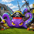 9FT Pirate Octopus Inflatable Halloween Yard Decoration with LED Lights