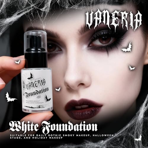 White Liquid Foundation for Halloween Cosplay Stage Makeup 30ML