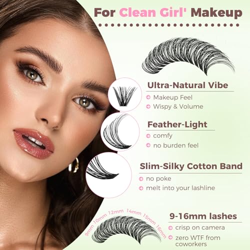 Wispy Lash Clusters Set 4 Styles 640pcs Natural Eyelash Extensions - 20D+40D+60D+80D Variation