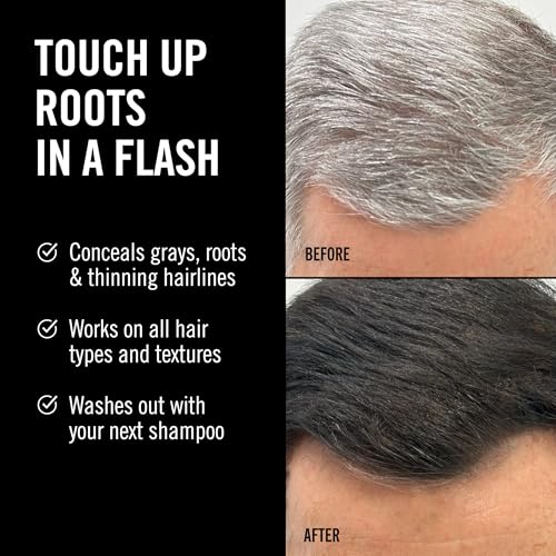 Gray Away Men's Root Cover Up Spray - Black, 2.5 oz Instant Gray Concealer