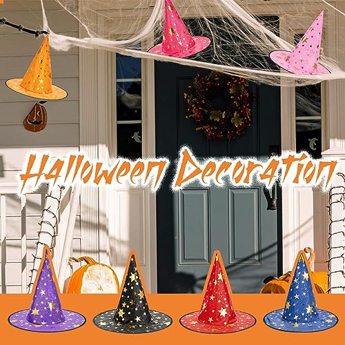 Kids Witch Hat Halloween Costume Accessory - Black & Purple, One Size