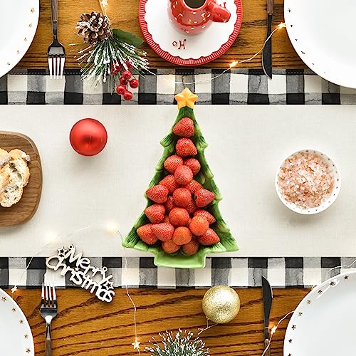 Buffalo Plaid Xmas Table Runner 13x72 Inch Multi Color Holiday Home Decor