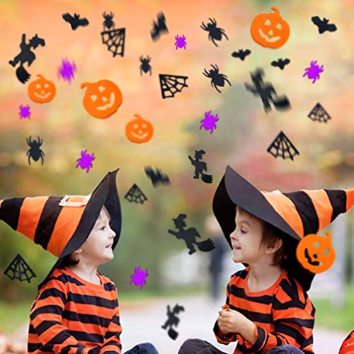 Halloween Confetti Sprinkles Set - Pumpkin Bat Spider Web Witches - Party Table Decor - Halloween 1