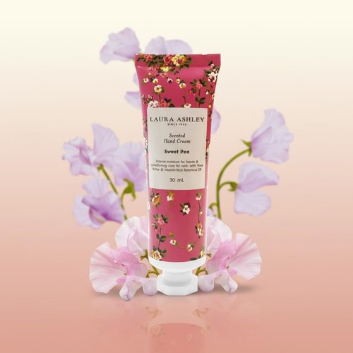 Laura Ashley Hand Cream Set - 7-Piece Travel Size Moisturizing Lotion Collection for Dry Skin | Floral Scents 30ml Each