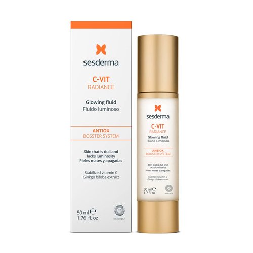 Sesderma C-VIT Radiance Glowing Fluid - Brighten Dull Skin & Combat Fatigue | 50ml Antioxidant Serum