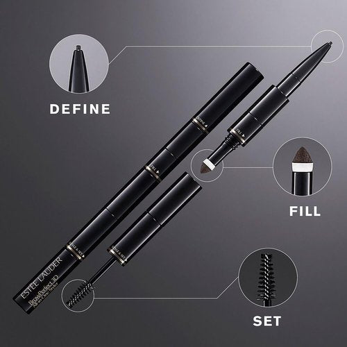 Estée Lauder BrowPerfect 3D All-In-One Styler with Eyebrow Gel, Pencil & Powder plus Spooled Brush, Brunette