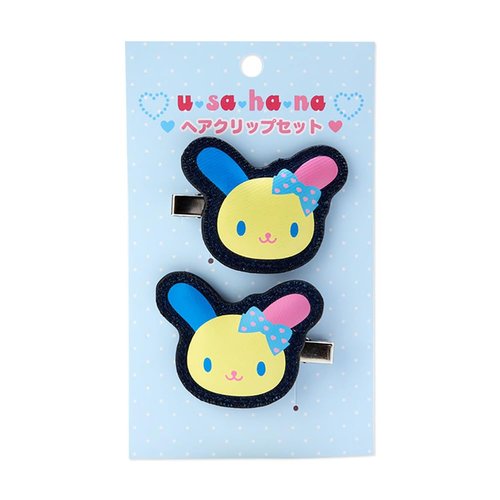 Sanrio 948870 Usahana Hair Clip Set (Heisei Character Ribbon)