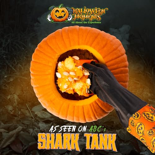 Kids Pumpkin Carving Kit with Scraper Glove - Mess-Free Halloween Guts Removal