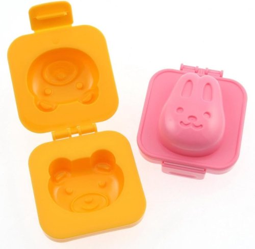 Kotobuki Plastic Egg Mold - Fun Rabbit and Bear Shapes for Creative Cooking | Perfect for Kids