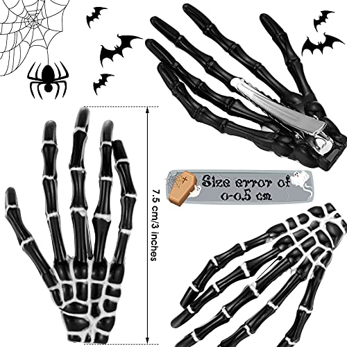 Skeleton Hands Bone Hair Clips - Gothic Halloween Claws Hair Accessories - Delicate Color