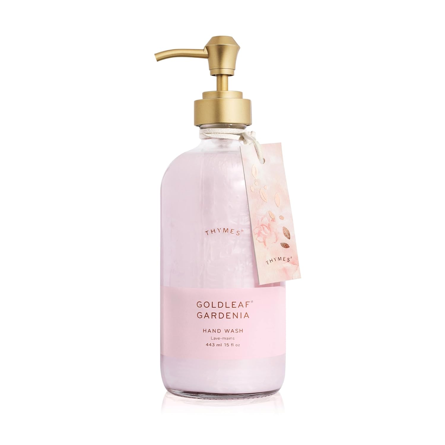 Thymes Large Hand Wash - Goldleaf Gardenia Scent - 15 Fl Oz | Luxurious Moisturizing Cleanser