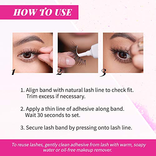 4 Pack Natural Look False Eyelashes 53 - Comfortable, Reusable Strip Lashes for Glamorous Eyes
